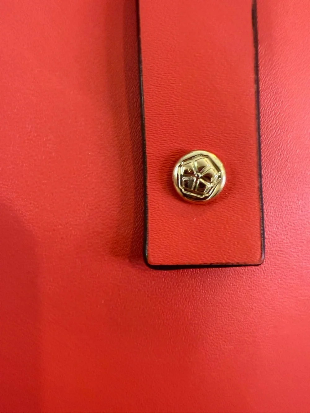 Trina Turk Coral-Peach Pebbled Tote - Picture 9 of 11